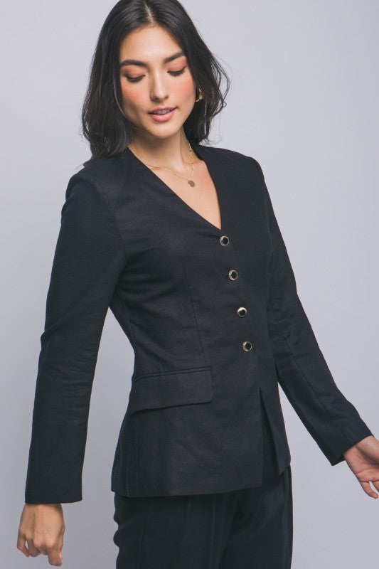 JCT 028 - Tailored Linen Blazer