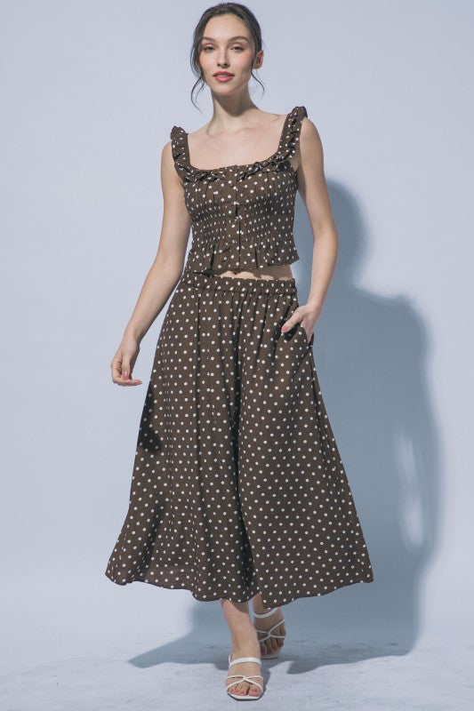 SET 053 - Long Polka Dot Skirt