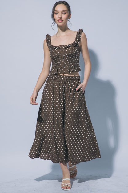 SET 053 - Long Polka Dot Skirt