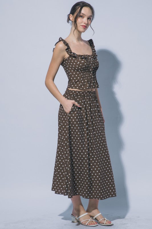 SET 053 - Long Polka Dot Skirt