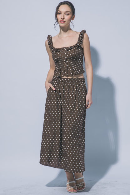 SET 052 - Smocked Polka Dot Top