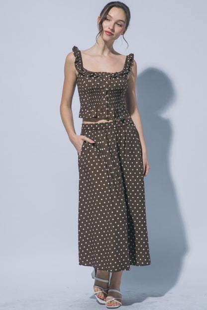 SET 053 - Long Polka Dot Skirt