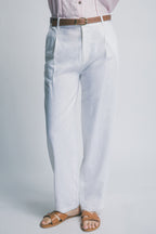 P 822 - High Waisted Linen Trousers