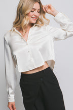 DT 2004 - Cropped Satin Shirt