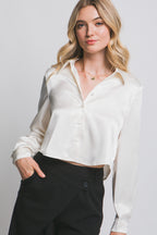 DT 2004 - Cropped Satin Shirt