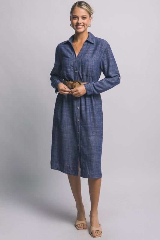 DD 1372 - Button Down Shirt Dress