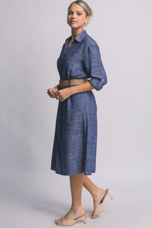 DD 1372 - Button Down Shirt Dress