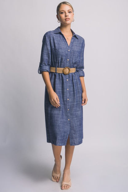 DD 1372 - Button Down Shirt Dress