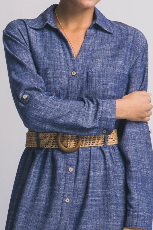 DD 1372 - Button Down Shirt Dress