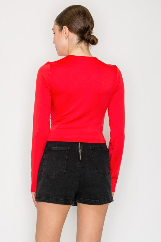 CT 2786 - Twisted Long Sleeve Crop Top