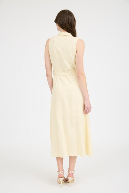 LD 617 - Collared Button Down Midi Dress