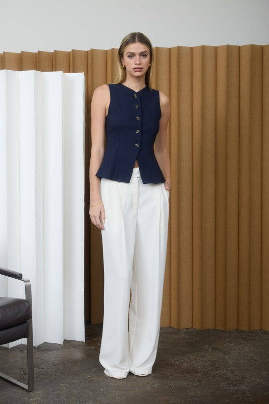 DT 1838 - Split Front Vest Top