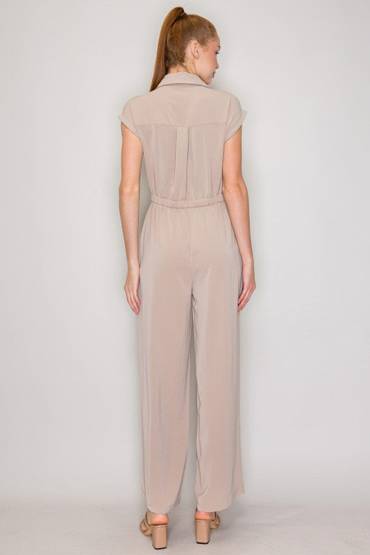 JS 128 - Elastic Wide Leg Jumpsuit