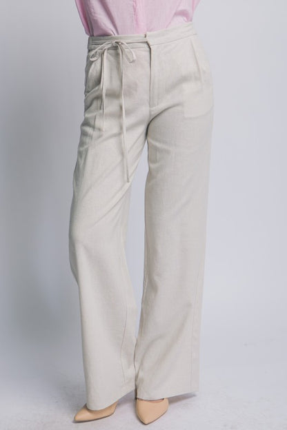 P 811 - Wide Leg Linen Trousers
