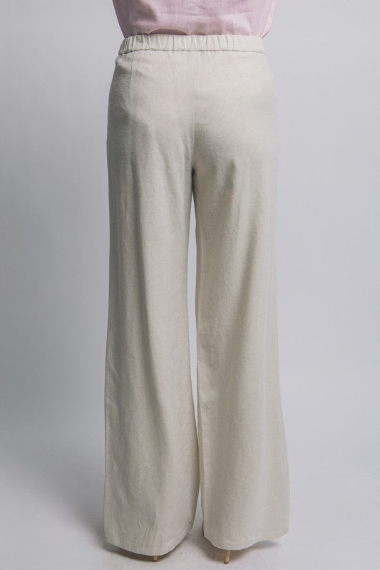 P 811 - Wide Leg Linen Trousers