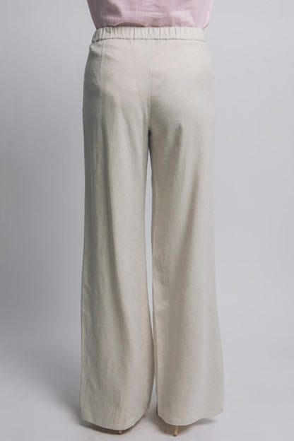 P 811 - Wide Leg Linen Trousers