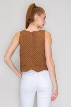 DT 1915 - Crocheted Yarn Sweater Top
