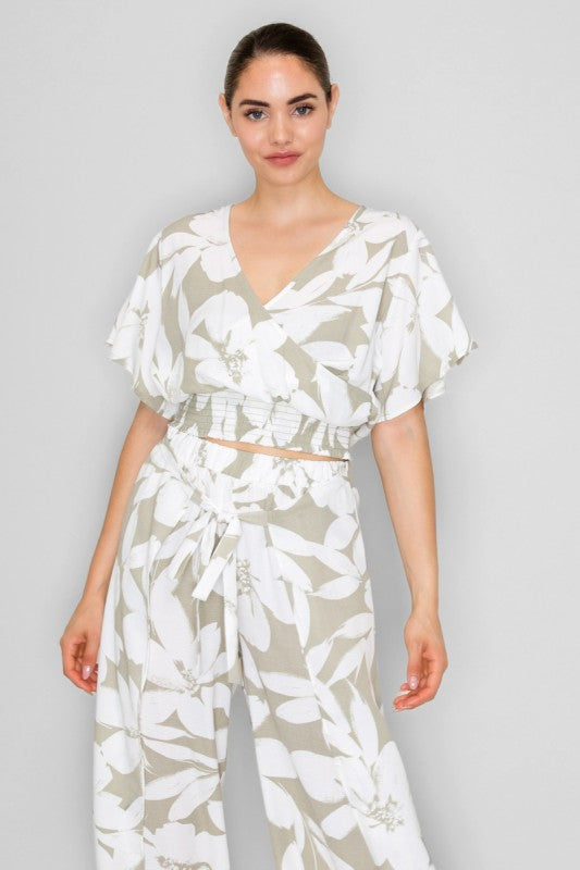 SET 028 - Elastic Wrap Crop Top