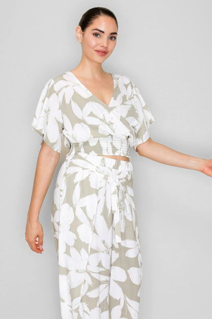 SET 028 - Elastic Wrap Crop Top