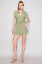 RMP 004 - Collared Neck Mini Romper