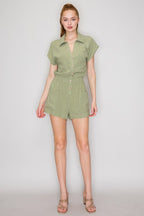 RMP 004 - Collared Neck Mini Romper