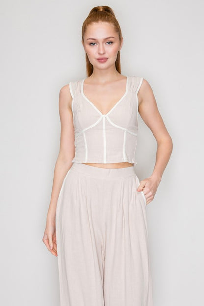 SET 024 - Contrast Smock Top