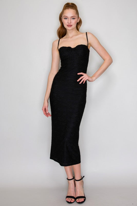 LD 624 - Textured Sweetheart Dress