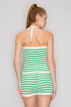 CT 2836 - Crochet Halter Back Top