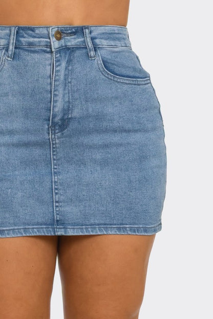 SKT 1035 - Denim Mini Skirt