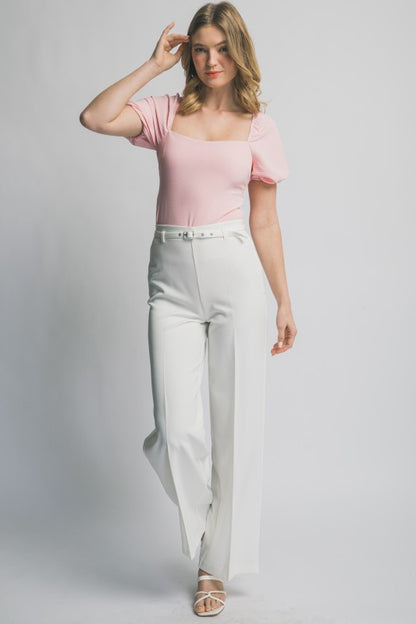 P 813 - High Waist Wide Leg Slacks