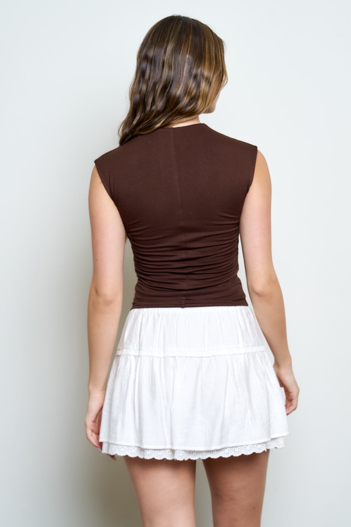 DT 2001 - Reversible Funnel Neck Scrunch Top