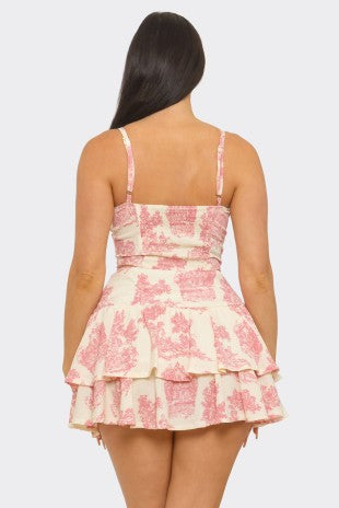 SET 095 - Toile Print Skirt