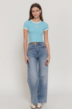CT 2841 - Short Sleeve Seamless Crop Top