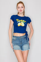 CT 2853 - Side Tie Graphic Tee