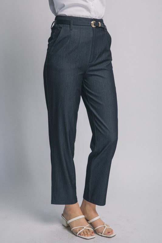 P 815 - Belted Cropped Trousers