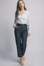 P 815 - Belted Cropped Trousers
