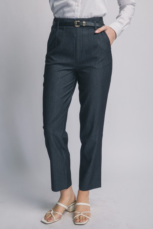P 815 - Belted Cropped Trousers