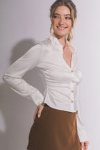 DT 1885 - Long Sleeve Satin Shirt