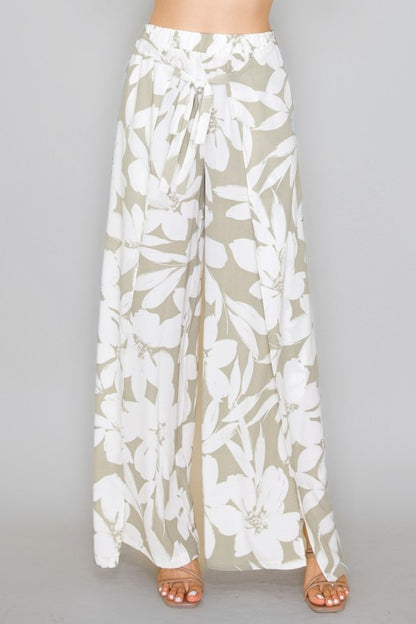 SET 029 - Foliage Printed Palazzo Pants