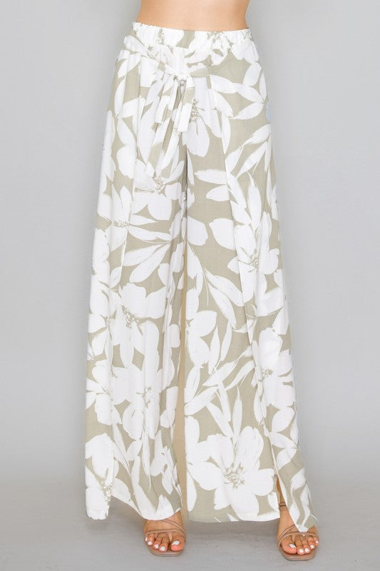 SET 029 - Foliage Printed Palazzo Pants