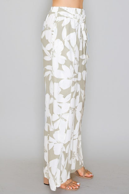SET 029 - Foliage Printed Palazzo Pants