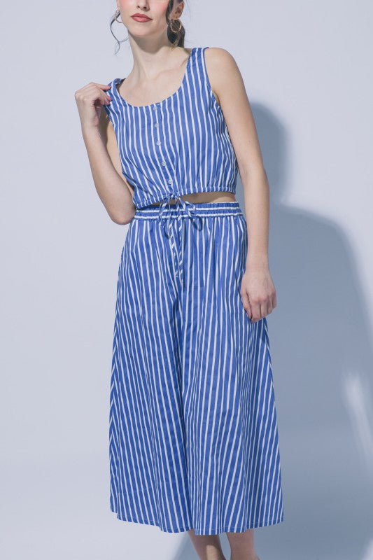 SET 030 - Striped Linen Tank