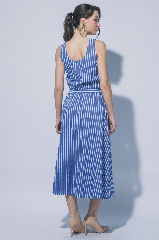 SET 030 - Striped Linen Tank