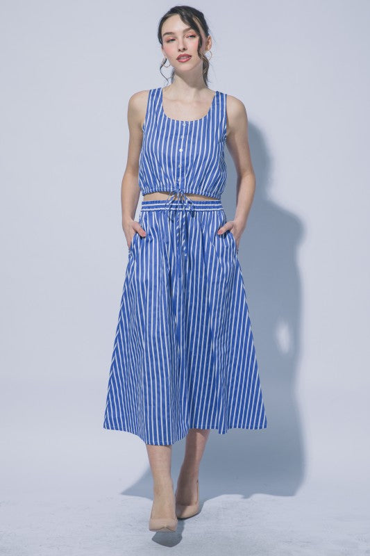 SET 031 - Midi Linen Skirt