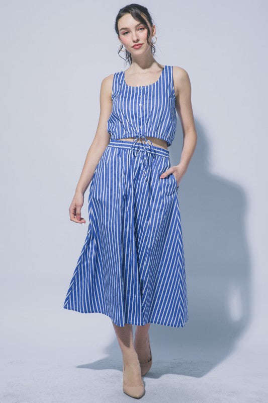 SET 031 - Midi Linen Skirt