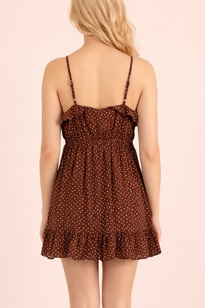 CD 3757 - Asymmetrical  Ruffled Mini Dress