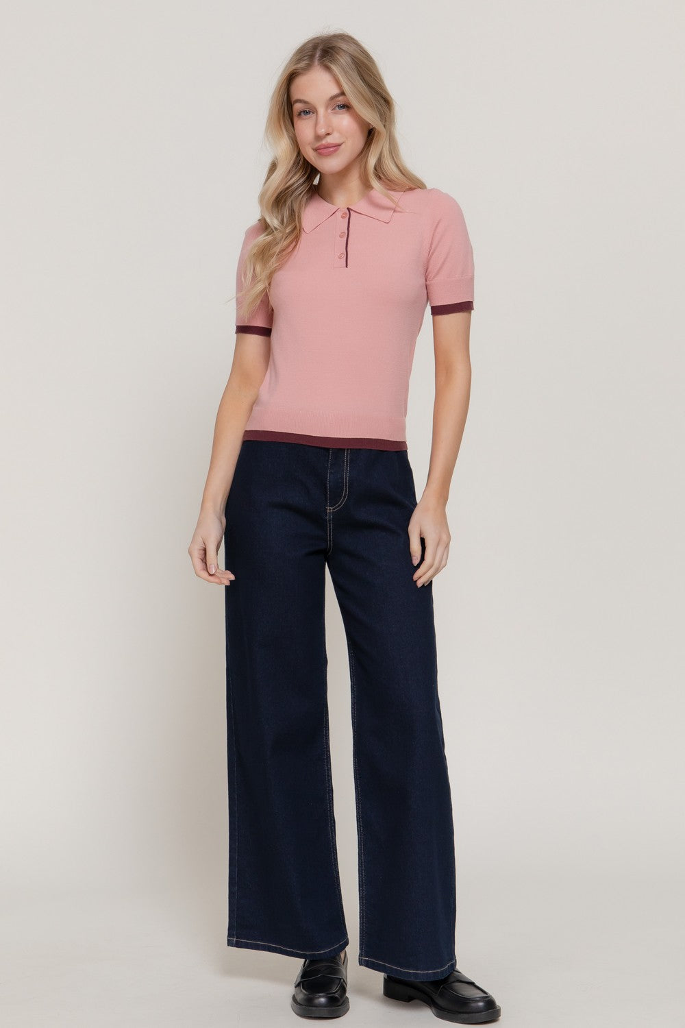 DT 1920 - Short Sleeve Layered Polo Shirt