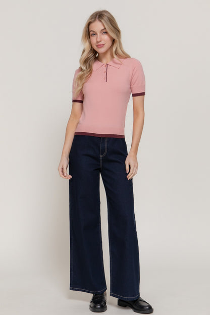 DT 1920 - Short Sleeve Layered Polo Shirt