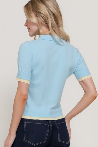 DT 1920 - Short Sleeve Layered Polo Shirt