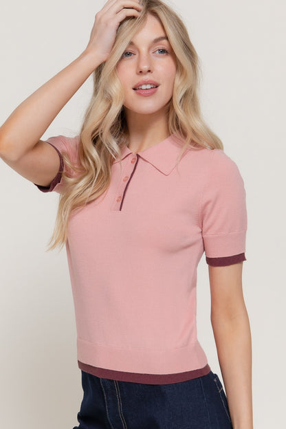 DT 1920 - Short Sleeve Layered Polo Shirt